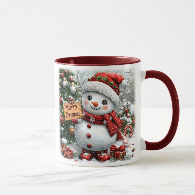 Adorable Christmas Snowman Mug (Right)