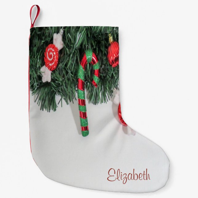 Adorable Christmas Sweets  - Personalised Small Christmas Stocking (Front)