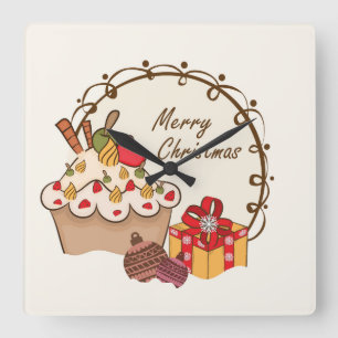 Adorable Christmas Treat Wall Clock