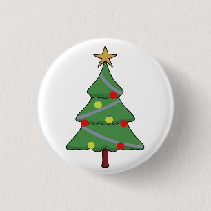 Adorable Christmas Tree 3 Cm Round Badge