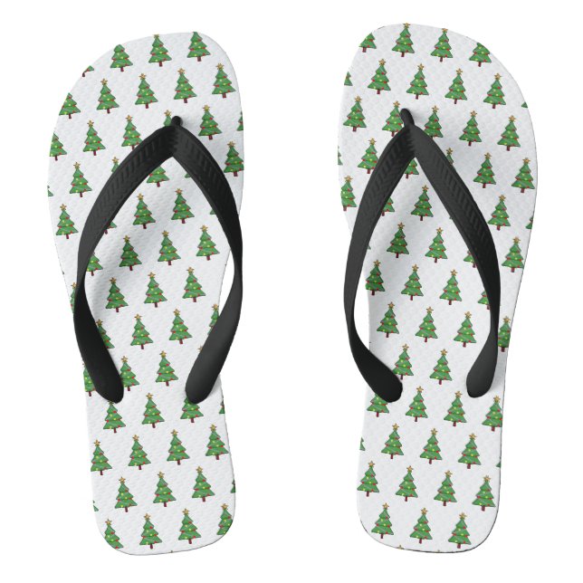 Adorable Christmas Tree Flip Flops (Footbed)