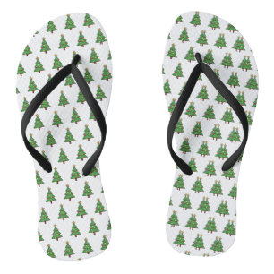 Adorable Christmas Tree Flip Flops