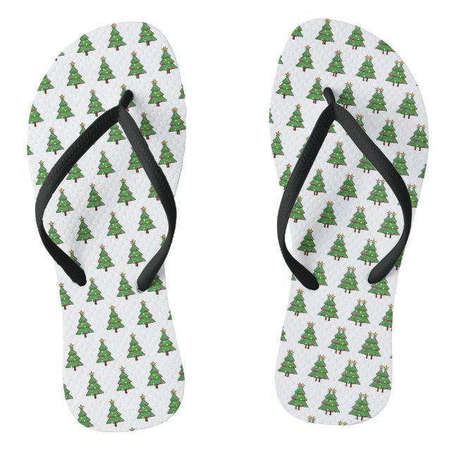 Adorable Christmas Tree Flip Flops (Footbed)