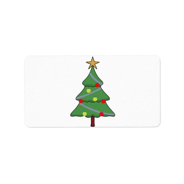Adorable Christmas Tree Label (Front)
