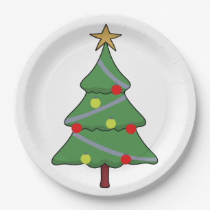 Adorable Christmas Tree Paper Plate