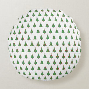 Adorable Christmas Tree Round Cushion