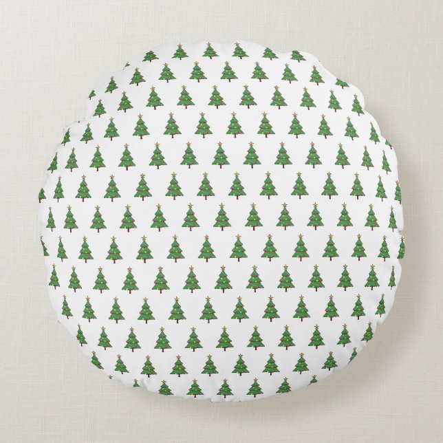 Adorable Christmas Tree Round Cushion (Front)