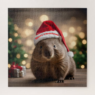 Adorable Christmas Wombat,  Jigsaw Puzzle