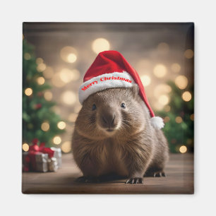 Adorable Christmas Wombat,  Magnet