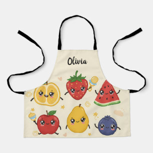 Adorable Chubby Fruit Friends Apron