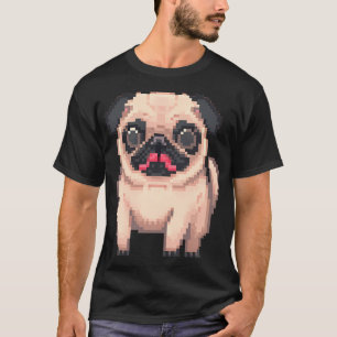 Adorable Chubby Pug - Pixel art T-Shirt