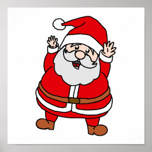 Adorable Chubby Santa Claus Poster