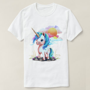 Adorable Colourful Kitten with Floral Headband T-Shirt