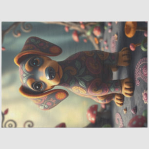 Adorable Colourful Puppy Tissue Paper