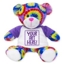 Adorable Colourful Tie-Dye 9" Stuffed Teddy Bear