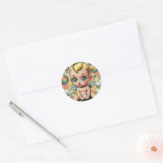 Adorable Comic Book Style Baby Stickers  (Envelope)