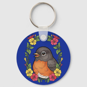 Adorable Connecticut Bird With Mirabilis Key Ring