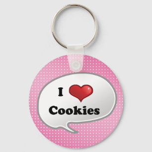 Adorable cookie balloon key ring