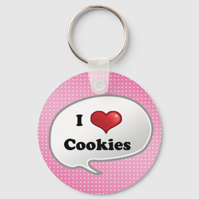 Adorable cookie balloon key ring (Front)