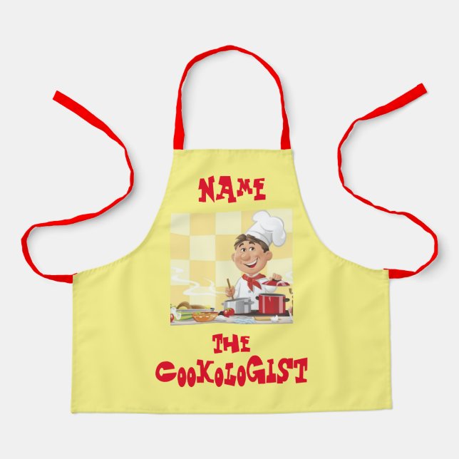 Adorable Cookingologist Kid’s Apron (Front)