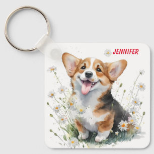 Adorable Corgi Dog Key Ring
