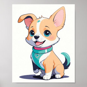 Adorable Corgi Puppy - Cute Nursery Wall Art
