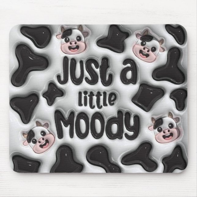 Adorable Cow Design Mouse Mat (Front)