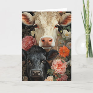 Adorable Cows in the Flowers All Occasions  Card