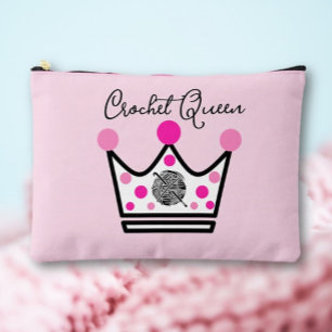 Adorable Crochet Queen Gift  Accessory Pouch
