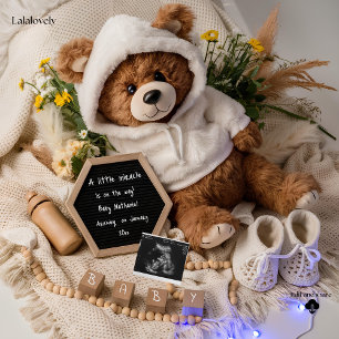 Adorable cuddly bear Pregnancy Announcement