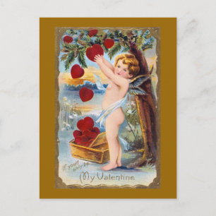 Adorable Cupid Valentine - Vintage! Holiday Postcard