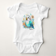 Adorable Custom Baby Budgie Bodysuit