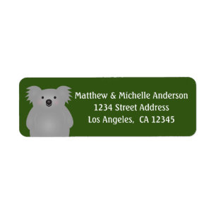Adorable Cute Australia Koala Bear Forest Green