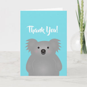 Adorable Cute Australian Koala Bear Thank You Card