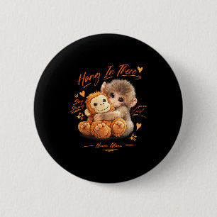 Adorable cute baby monkey punch men women kids Ado 6 Cm Round Badge