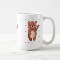 Adorable cute bear dots pattern girly kids mother