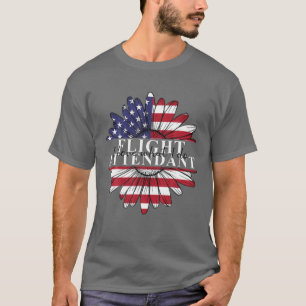 Adorable Cute Blessed Daisy 4Th July Flight Attend T-Shirt