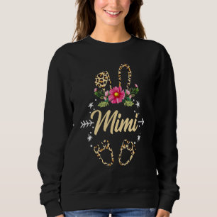 Adorable Cute Bunny Easter Leopard Rabbit Women Mi Sweatshirt