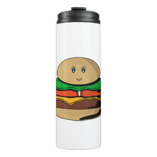 Adorable Cute Burger Hamburger Kawaii Thermal Tumbler