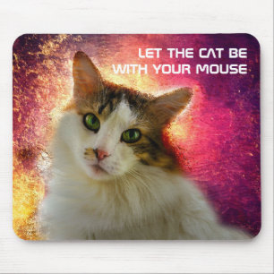 Adorable Cute Calico Cat Mouse Mat