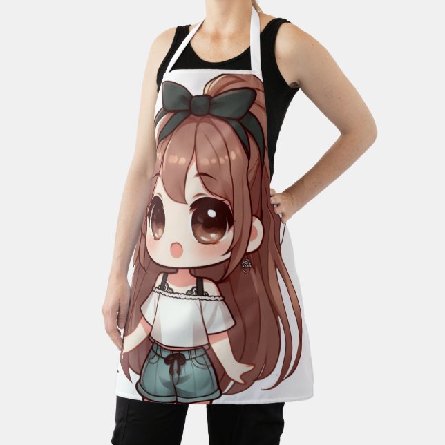 Adorable cute Cartoon Girl Apron (Insitu)