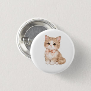 Adorable Cute Cat Design – Cat Lovers’ Gifts  3 Cm Round Badge