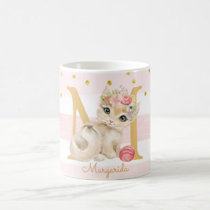 Adorable Cute Cat Kitten Kitty Girl Pink Coffee Mug