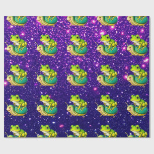 Adorable Cute Charming Frog Turtle Gift Wrap