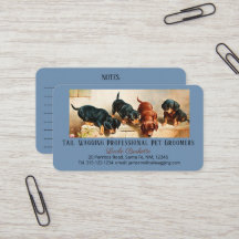 Adorable Cute Dachshund Puppy Pet Grooming Blue