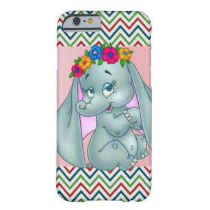Adorable Cute Elephant On Zigzag Pattern Barely There iPhone 6 Case