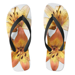 Adorable Cute Fancy Day Lily Photo Flip Flops
