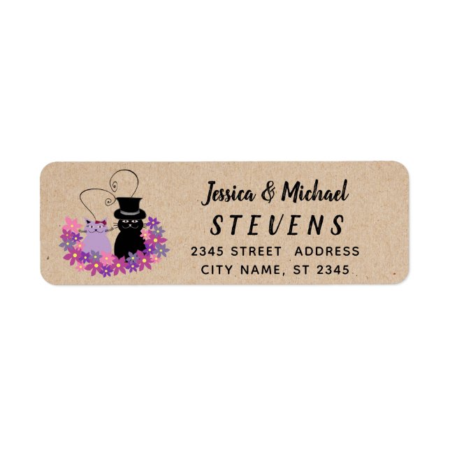 Adorable cute funny cartoon cat couple craft (Front)