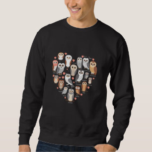 Adorable Cute Heart Owl Imagery For Owl Lovers Ent Sweatshirt