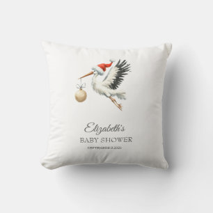 Adorable Cute Holiday Stork Cushion